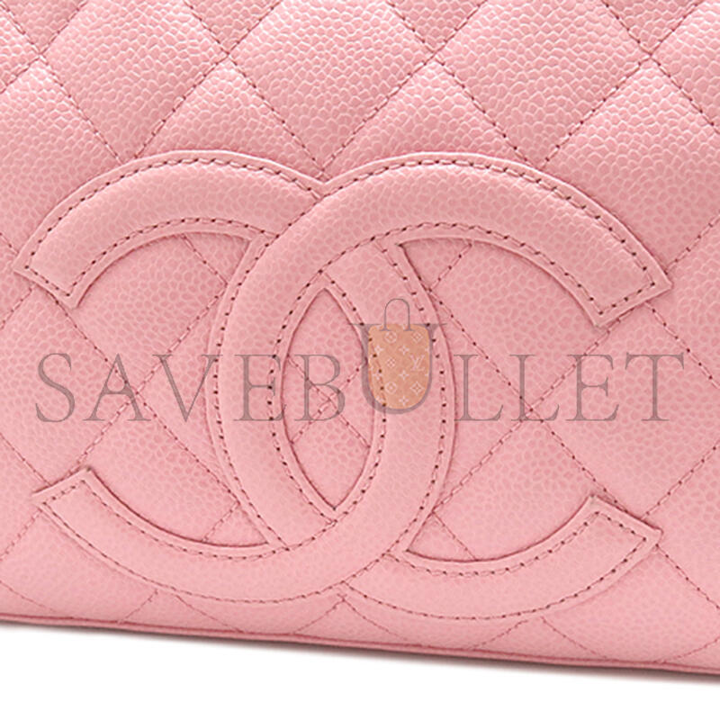 Ch**el master caviar boston bowling bag in pink (27*15.5*9cm)